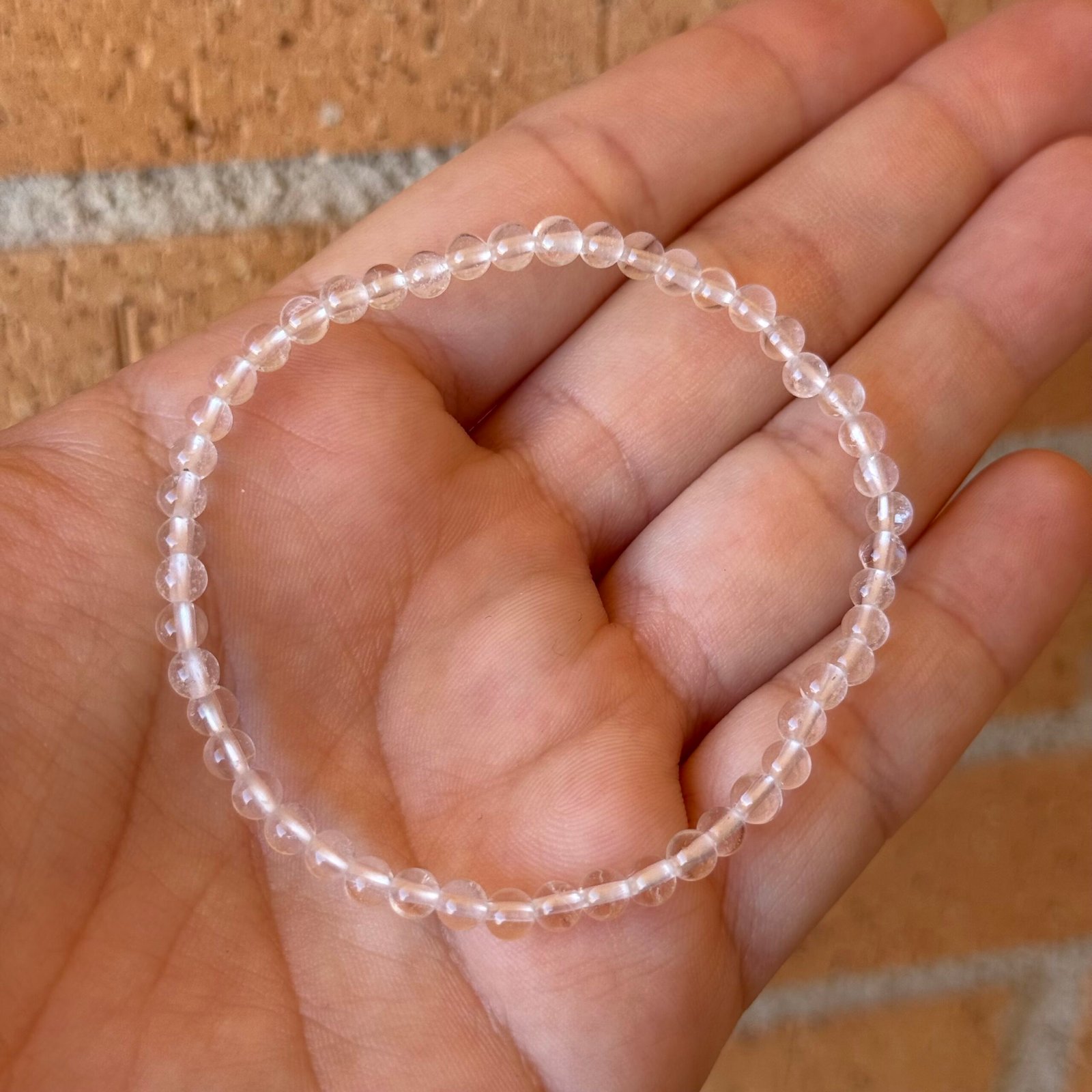 Pulsera bolas de cuarzo blanco