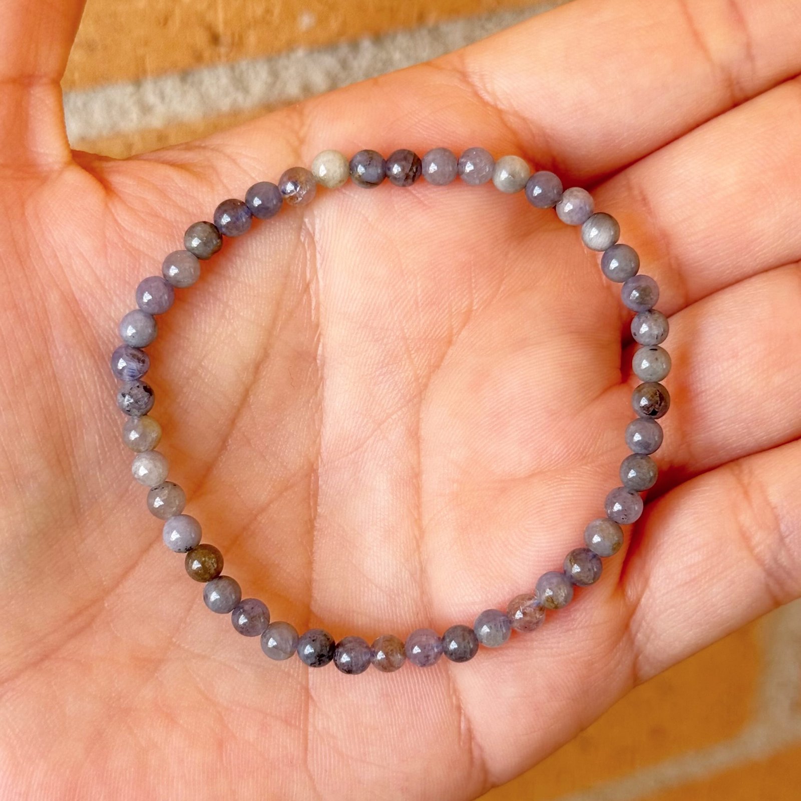 Pulsera bolas de tanzanita