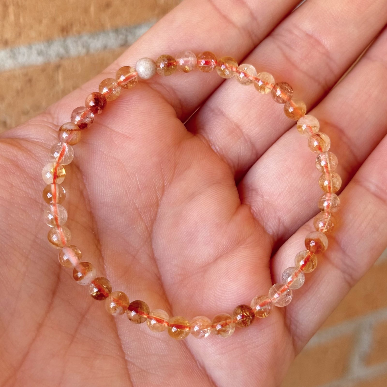 Pulsera bolas de citrino