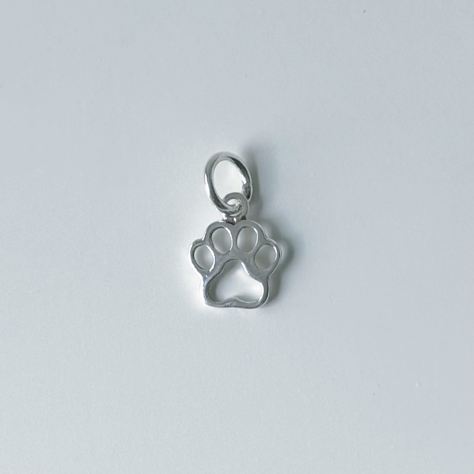 Colgante Huella Perro Plata