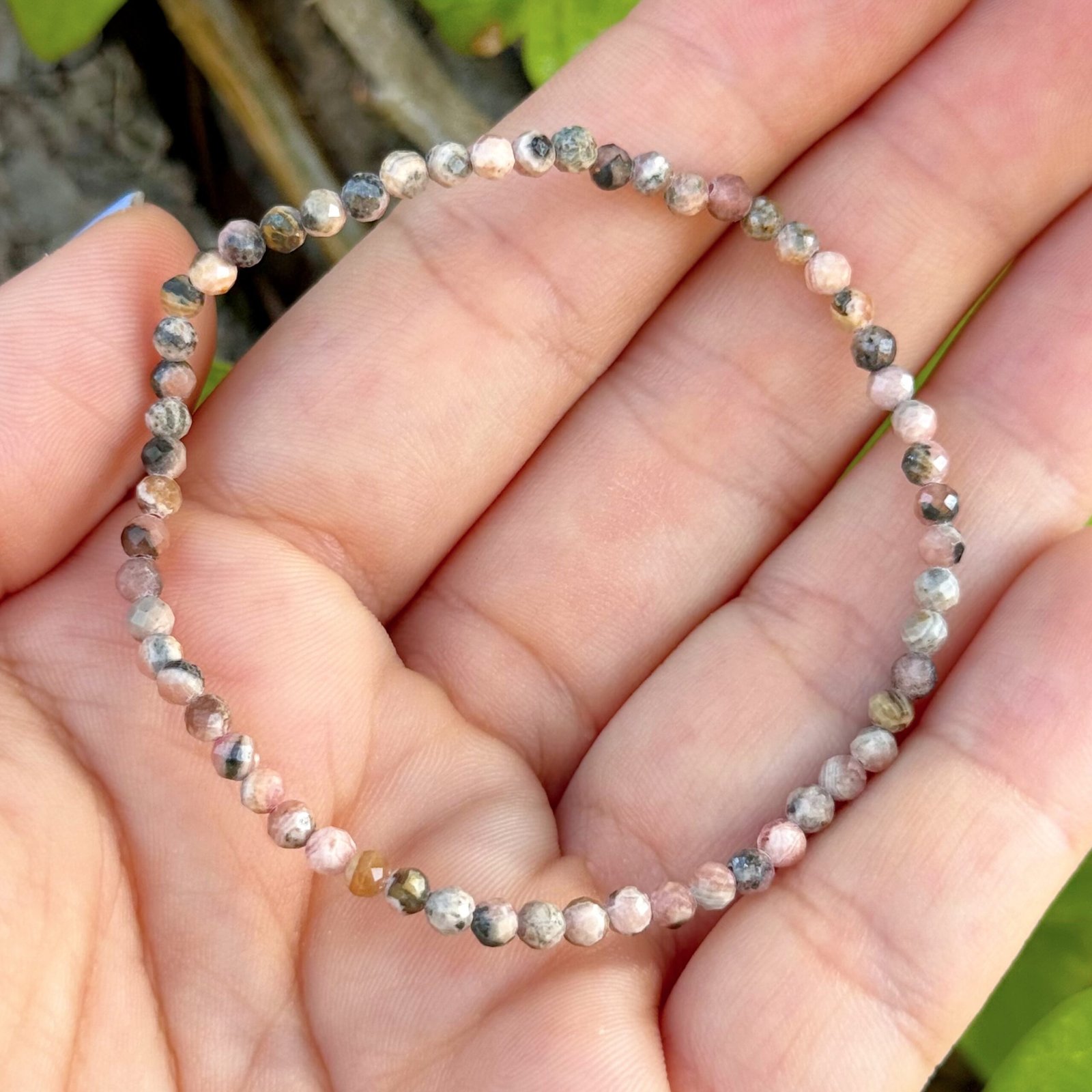 Pulsera facetada de Rodocrosita 4mm