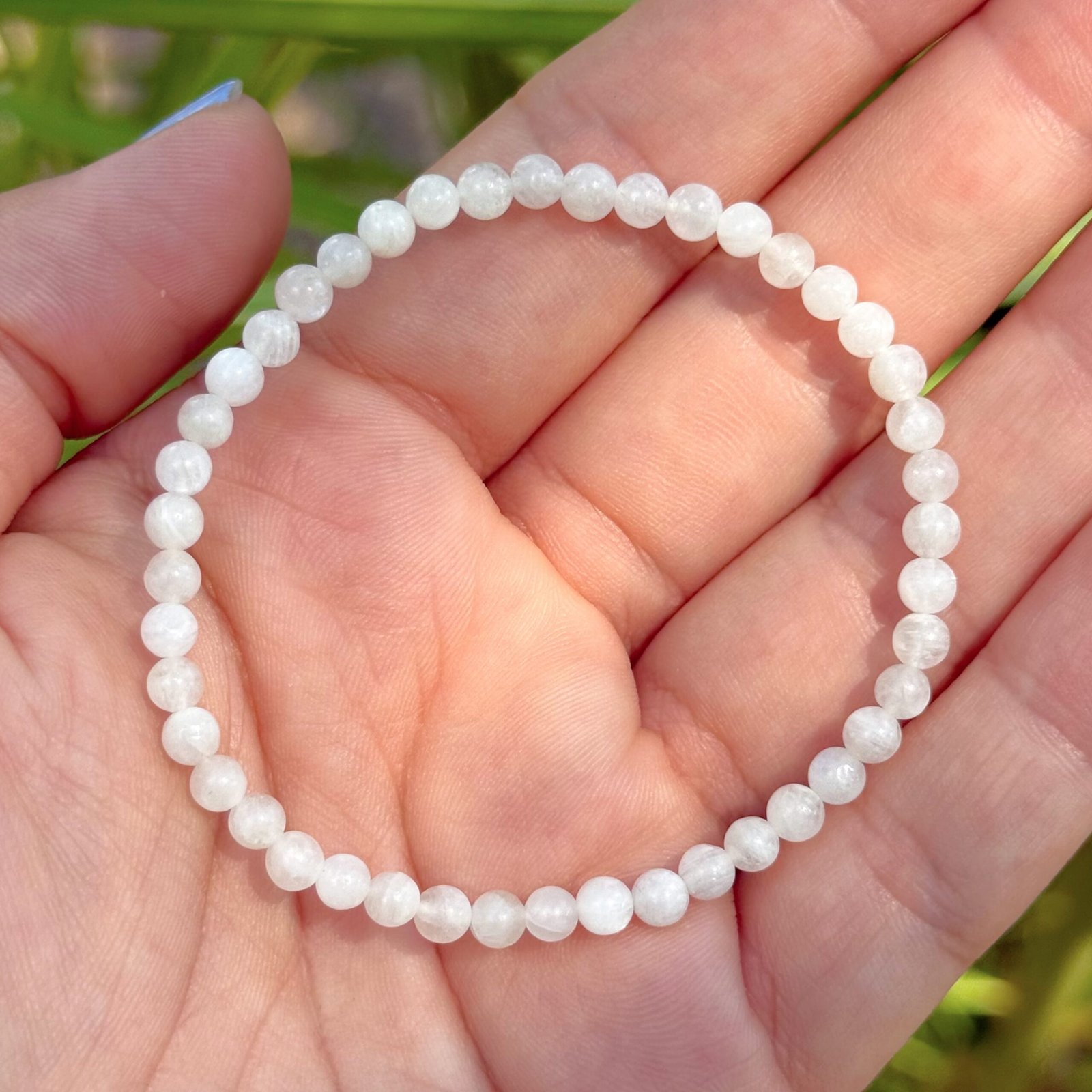 Pulsera bolas 4mm Peristerita A