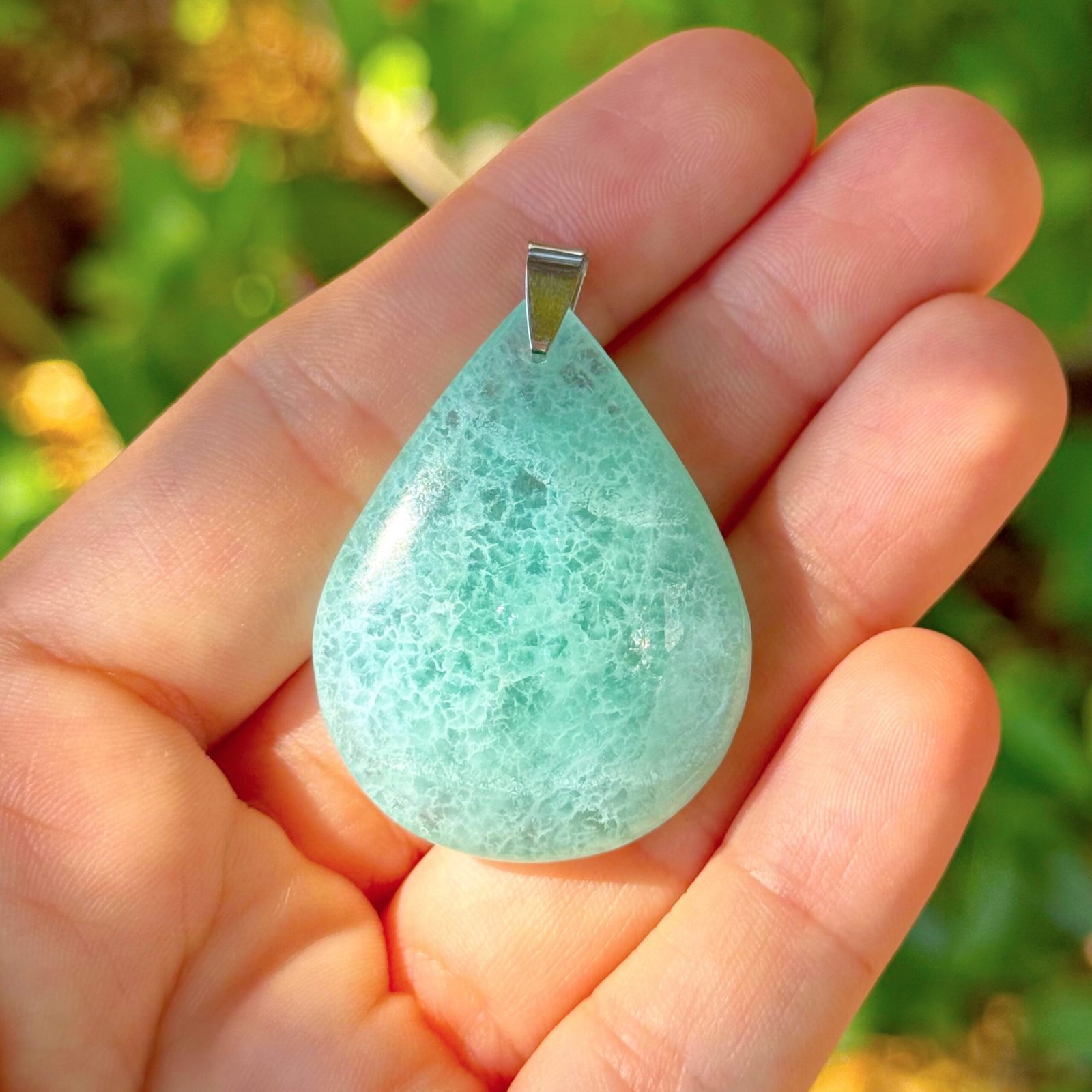 Colgante gota Fluorita Verde A