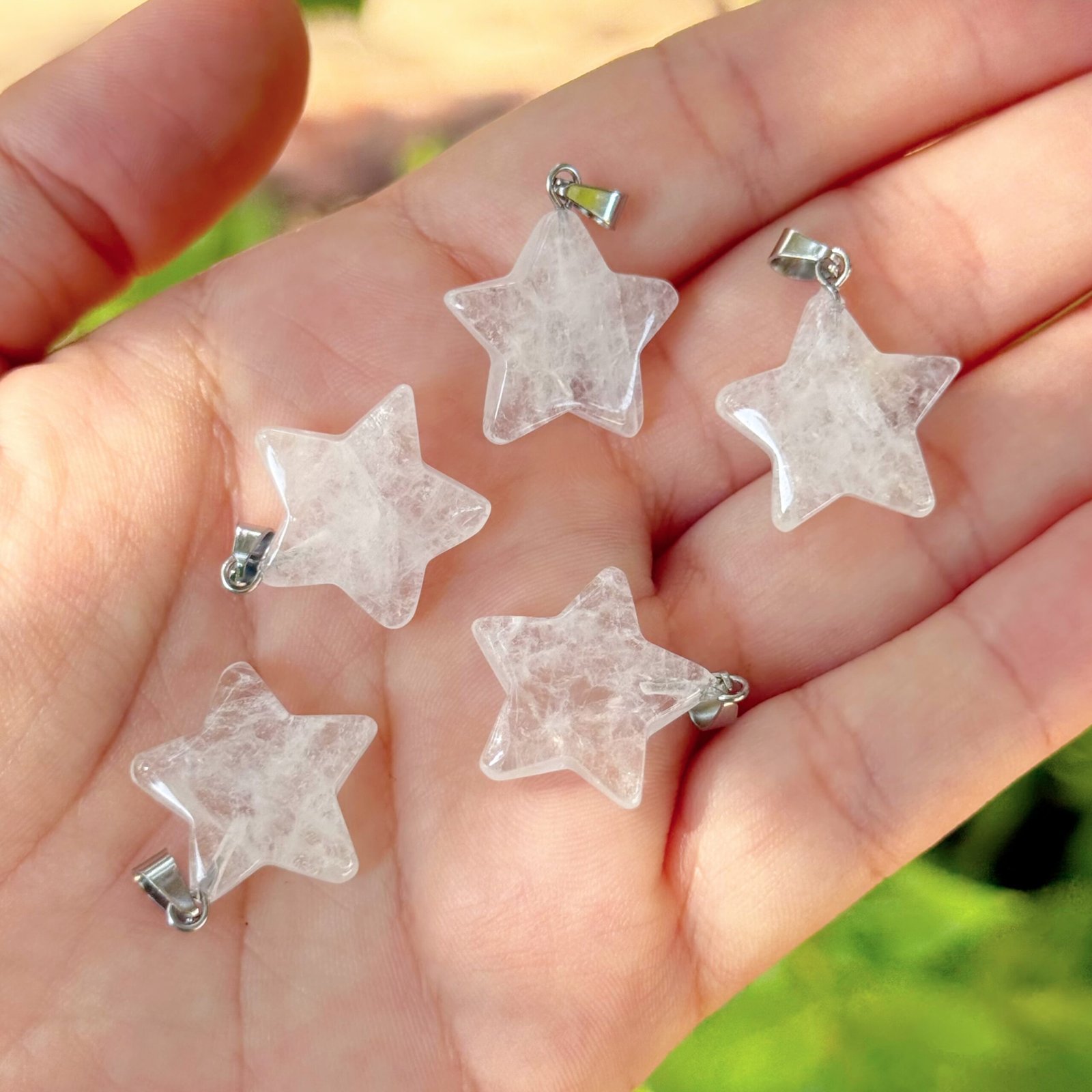Colgante Cuarzo Cristal ESTRELLA A
