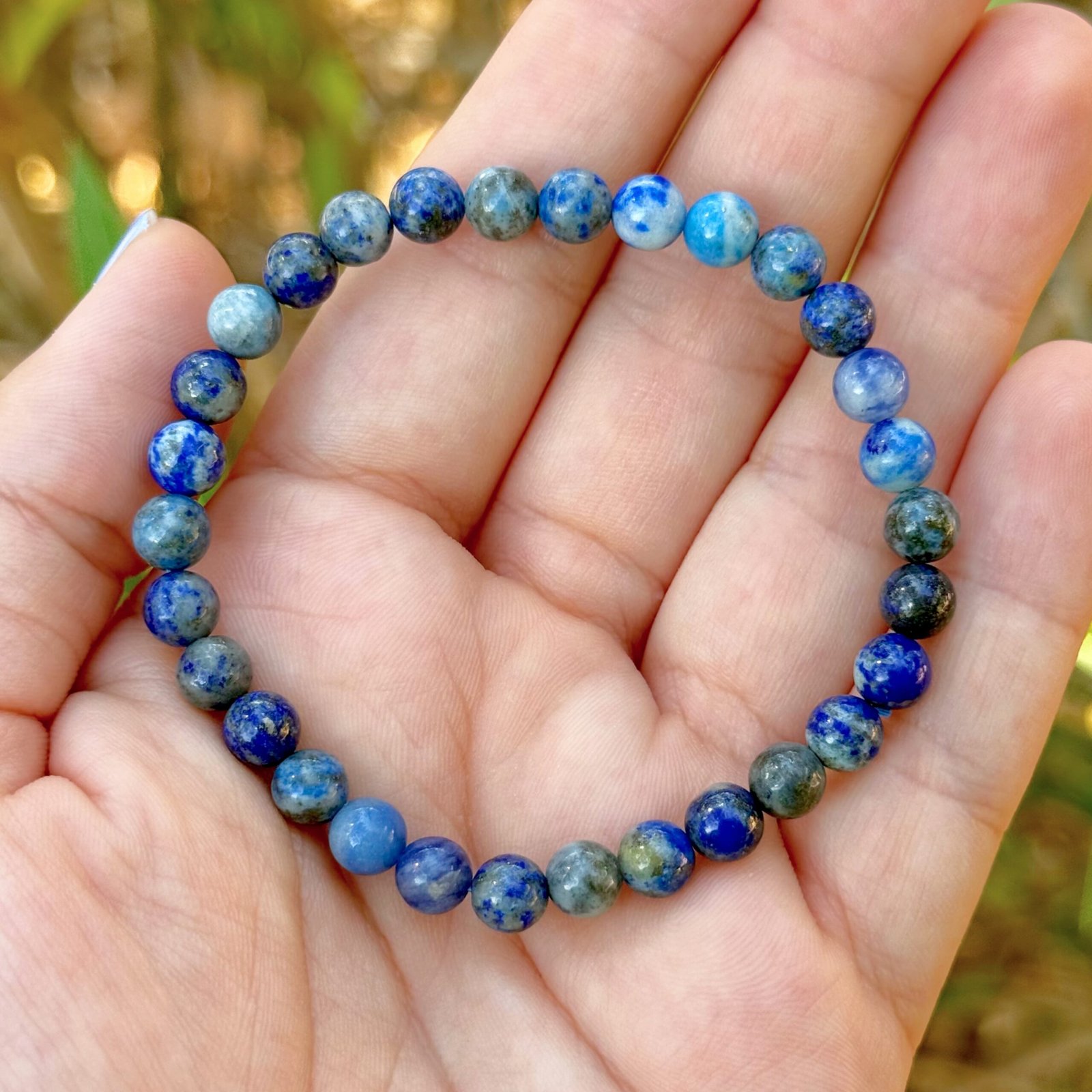 Pulsera bolas 6mm Lapislázuli AB