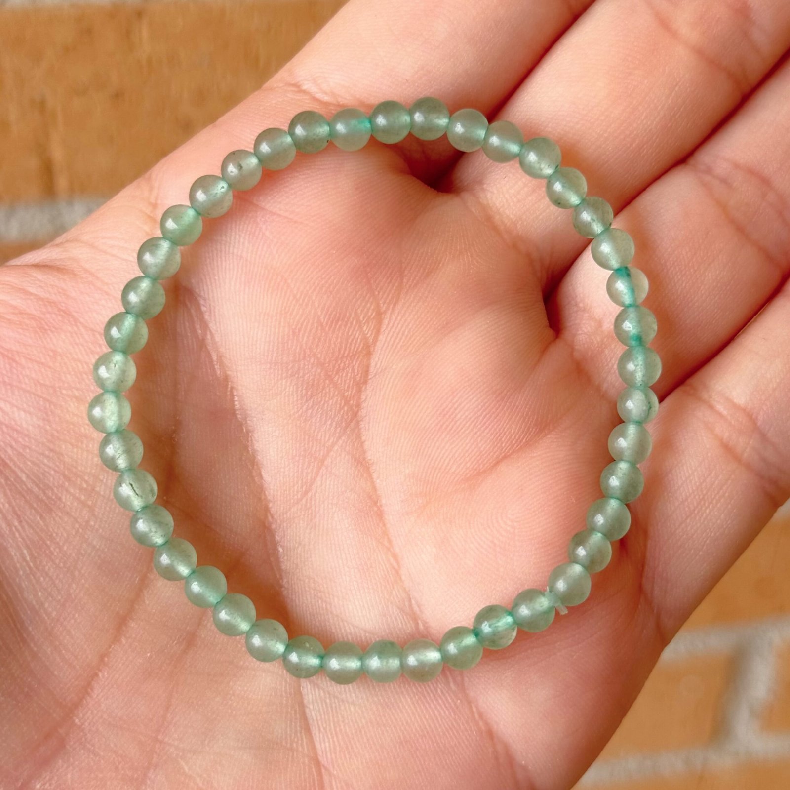 Pulsera bolas de cuarzo verde