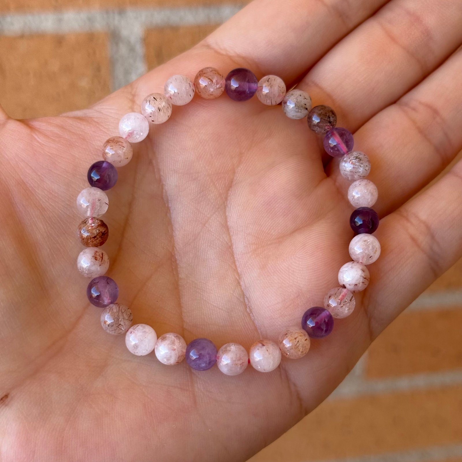 Pulsera bolas Cacoxenita