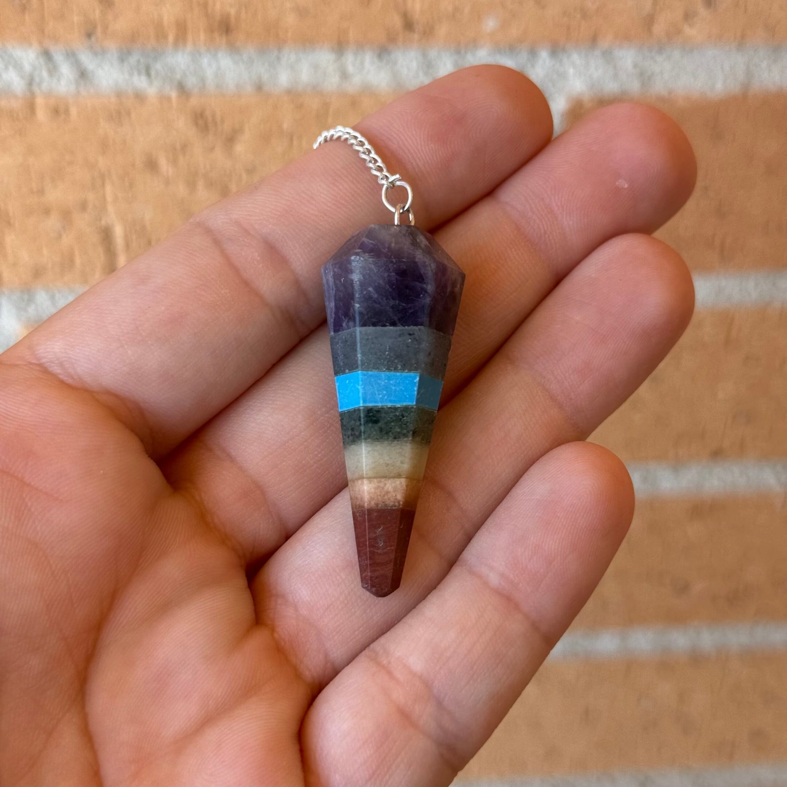 Péndulo Facetado 7 chakras