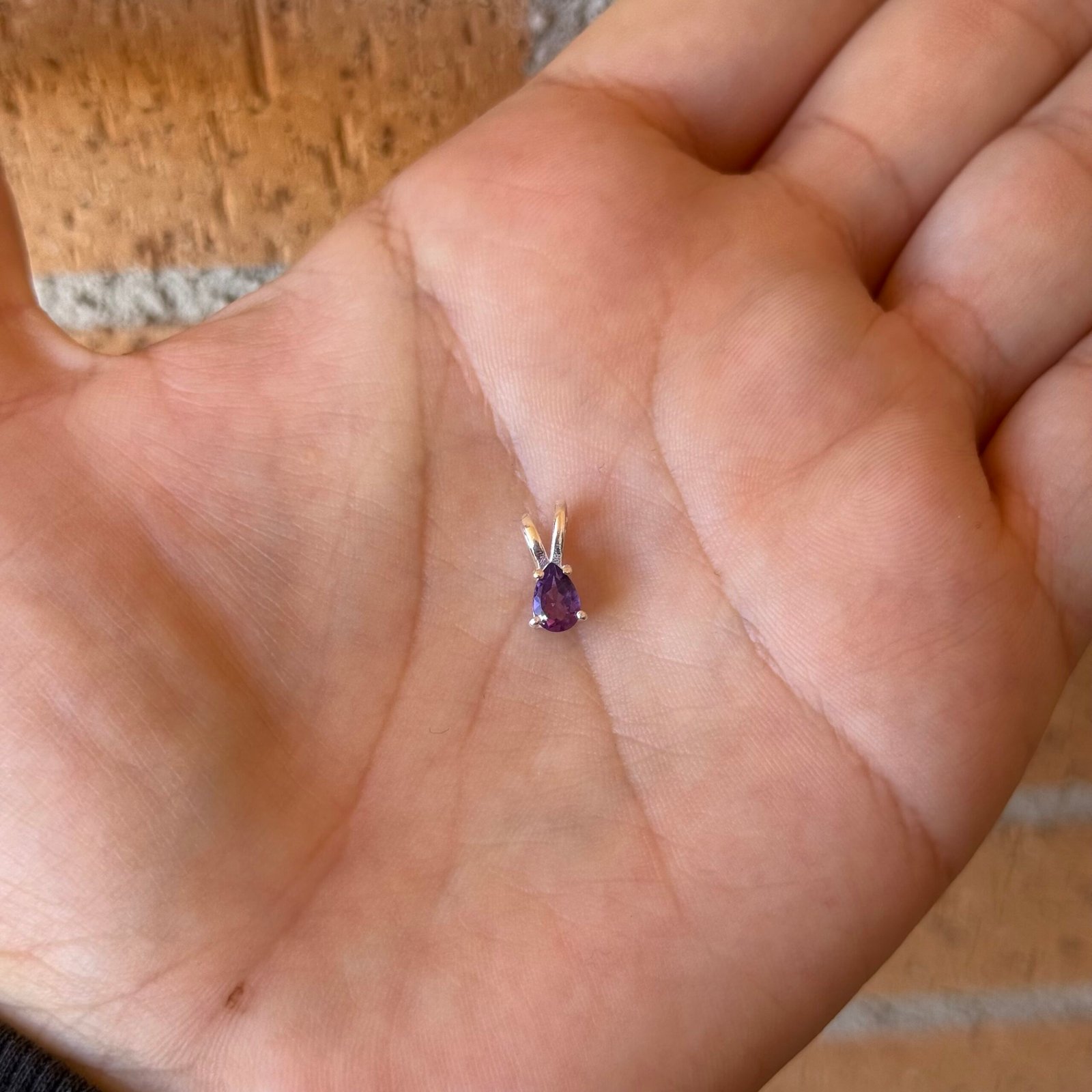 Colgante mini plata de Amatista