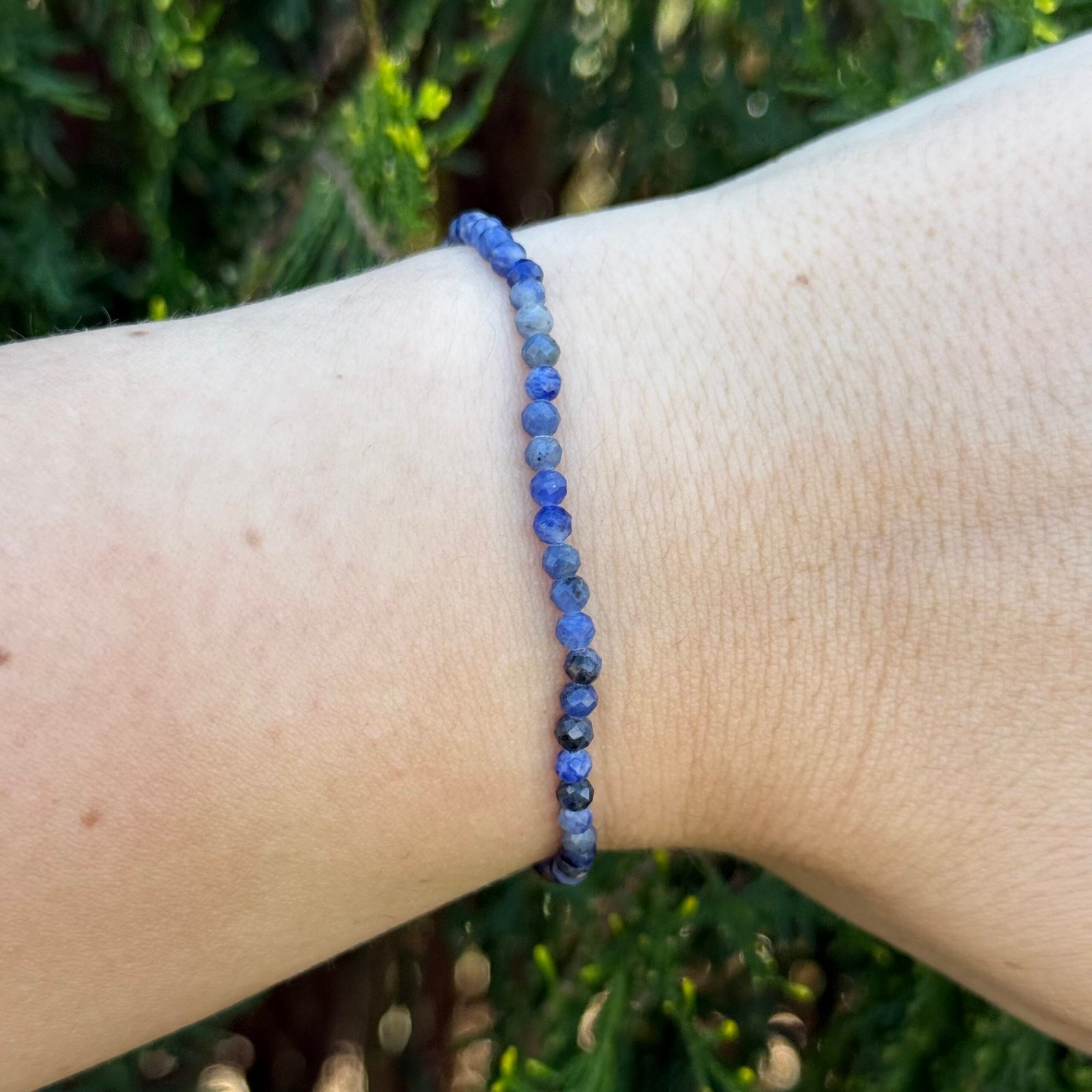 Pulsera facetada Dumortierita 3mm