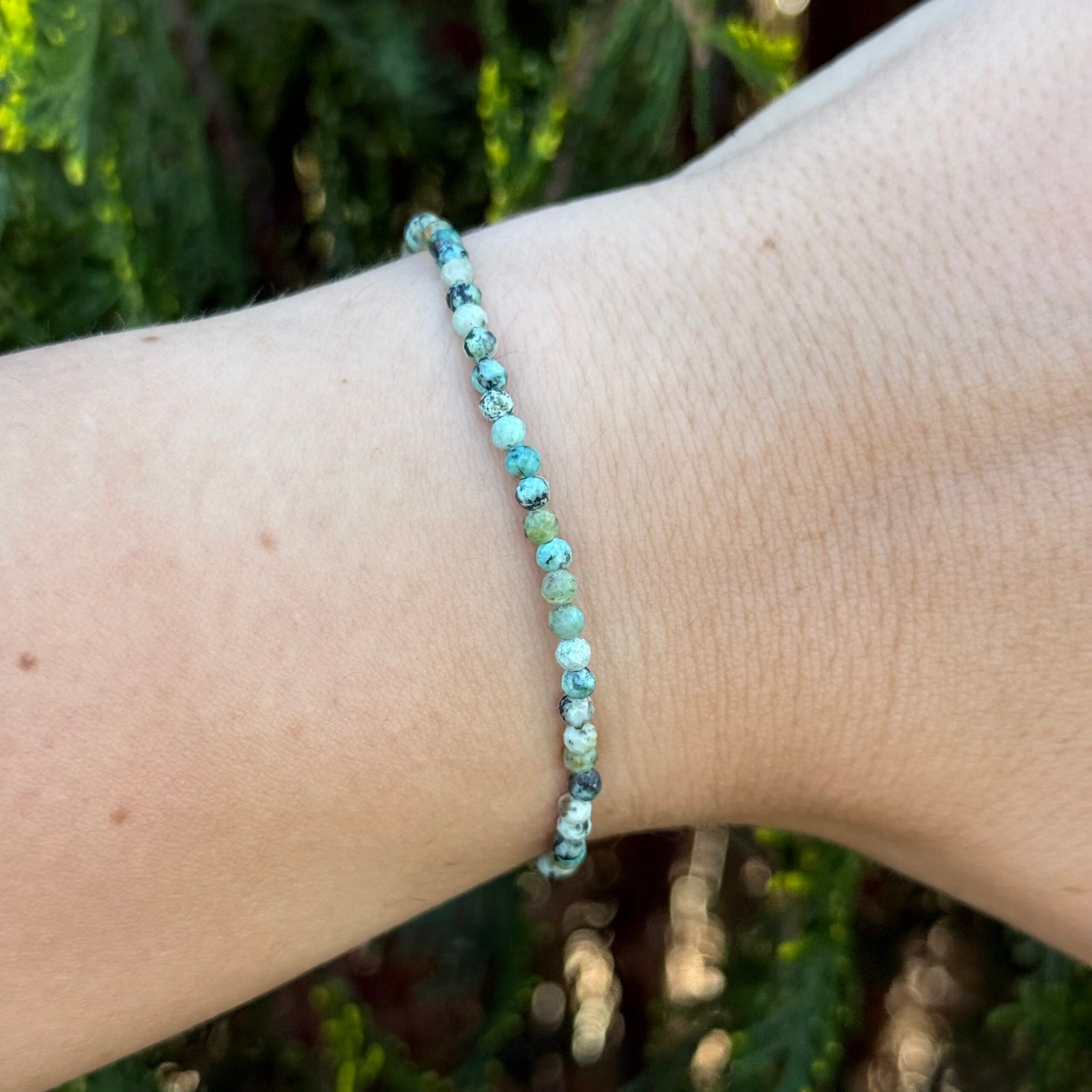 Pulsera facetada Turquesa Africana 3mm