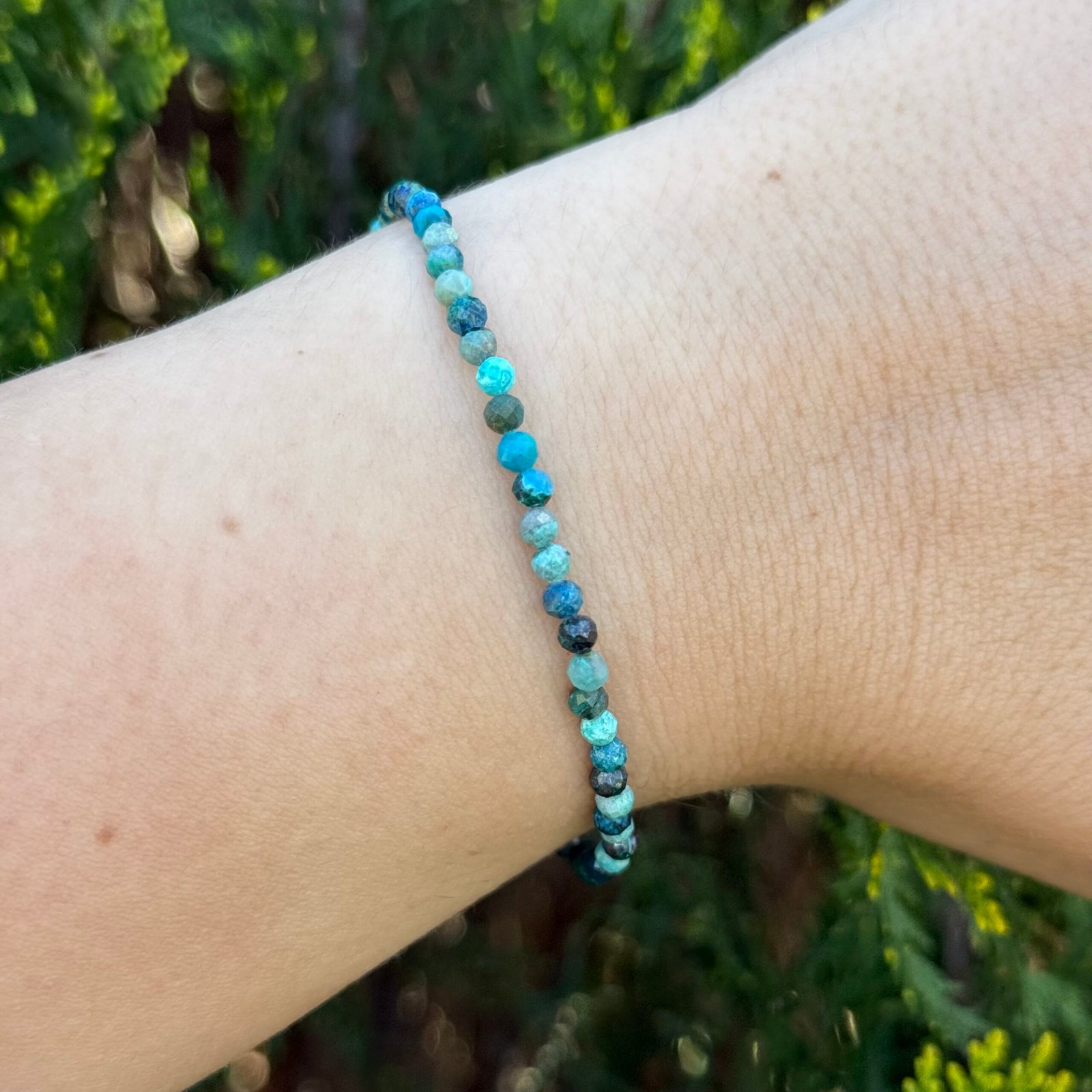 Pulsera facetada Crisocola 3mm