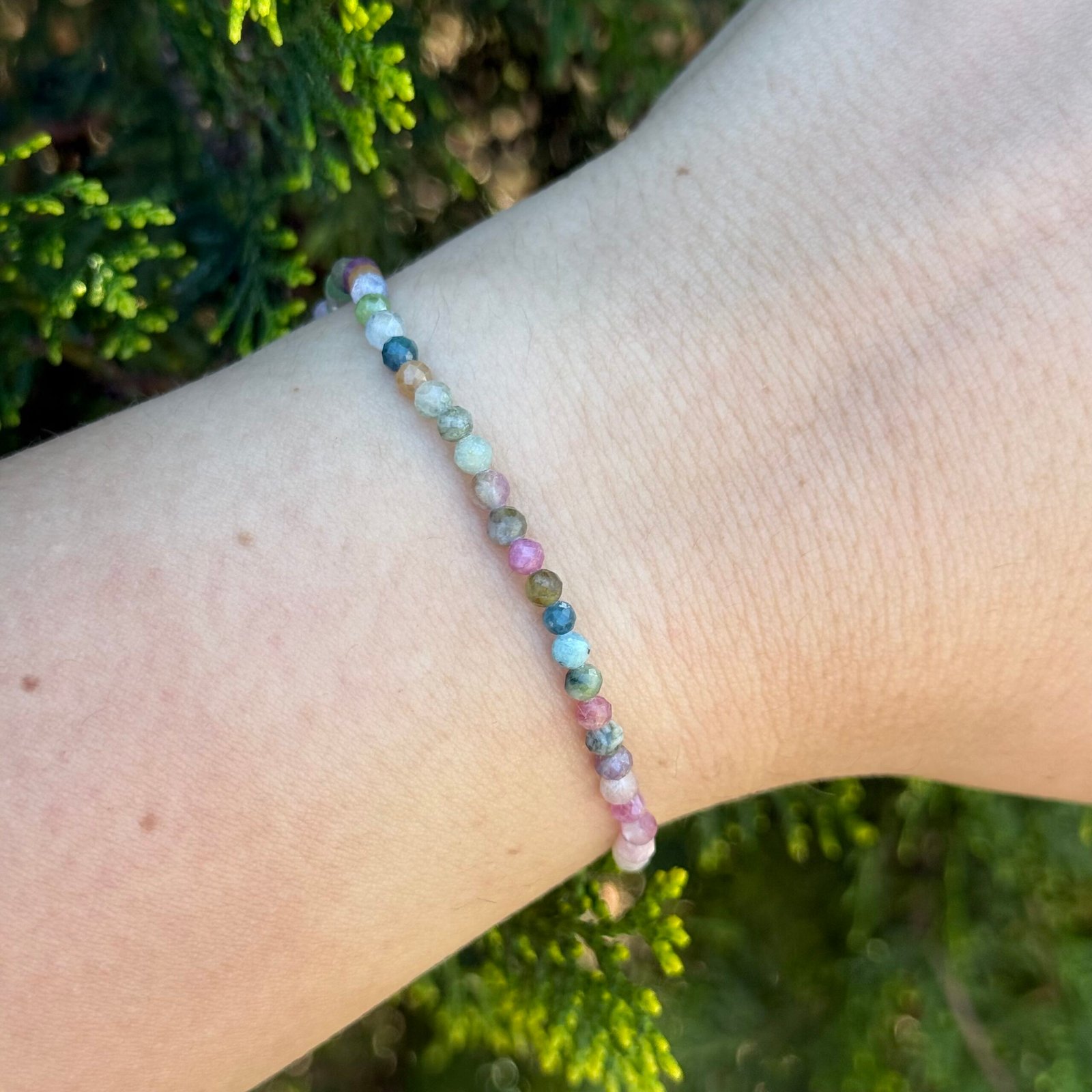 Pulsera facetada Turmalina Multicolor 3mm