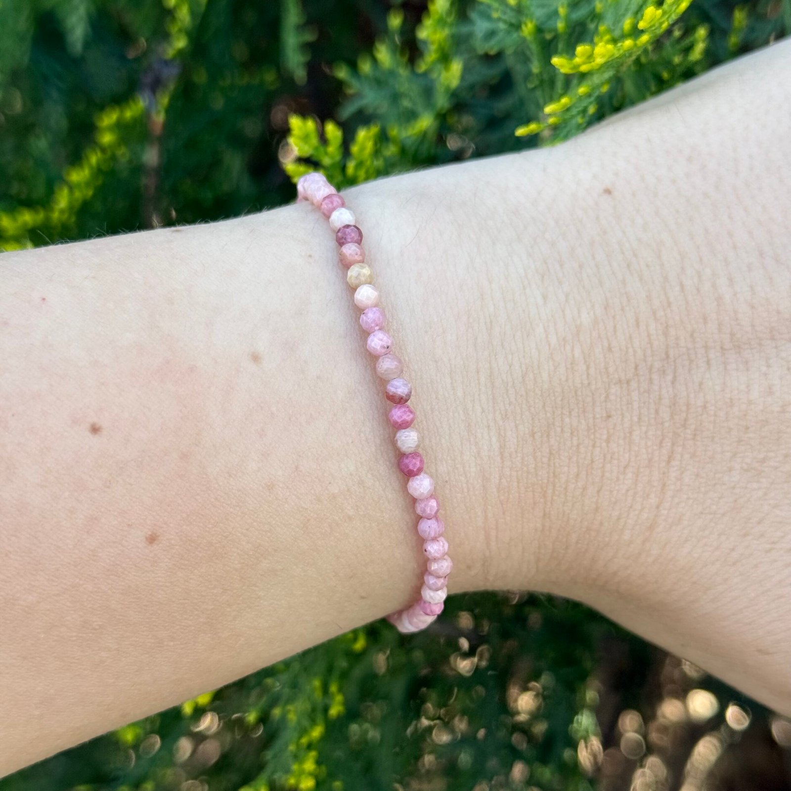 Pulsera facetada Rodonita 3mm