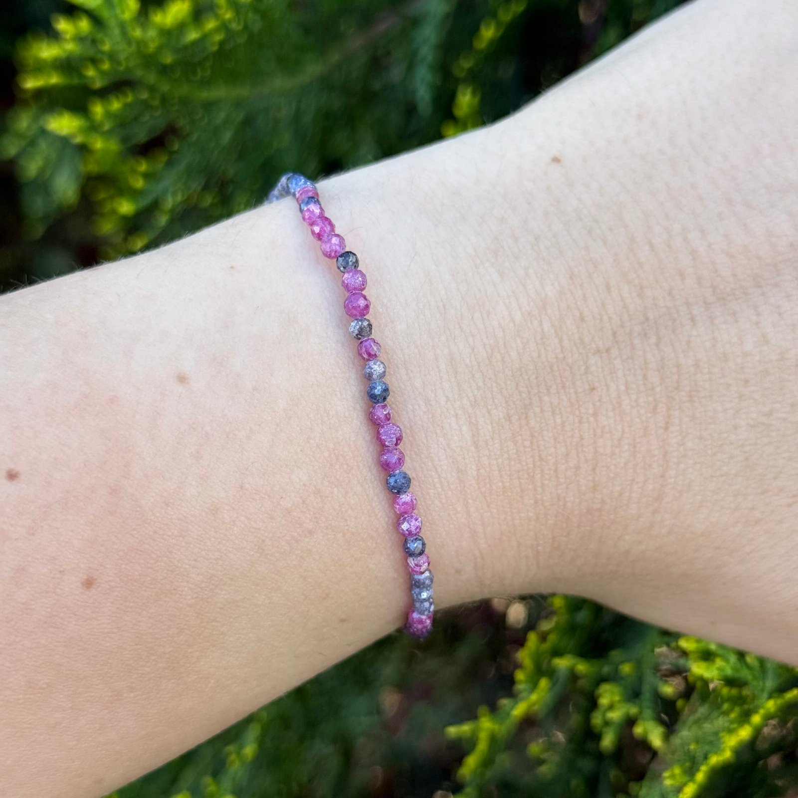 Pulsera facetada Zafiro Multicolor 3mm